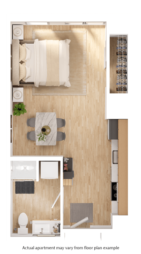 Hearth on Broad studio apartment